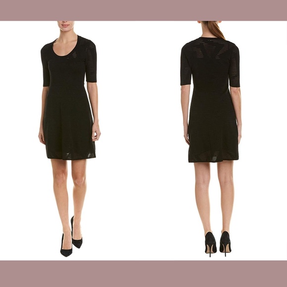 NWT $695 M Missoni [ 44 IT ]‎ Rib Stitch Fit & Flare Dress in Black #G954 - Picture 4 of 13